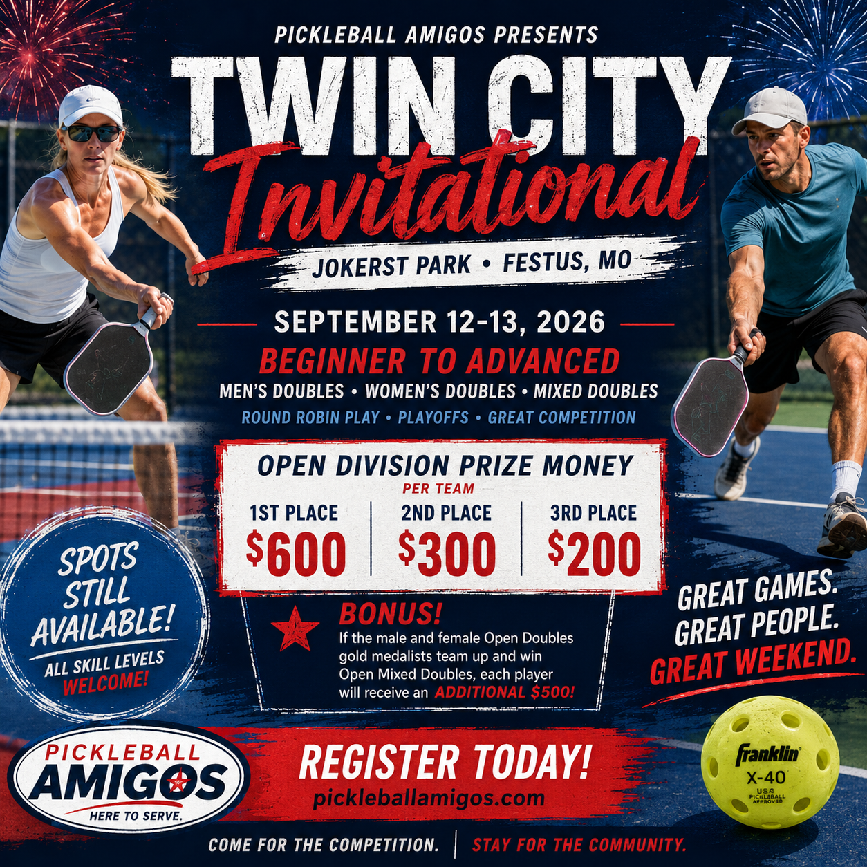 Franklin X-40 ball pictured in previous Twin City Invitational artwork